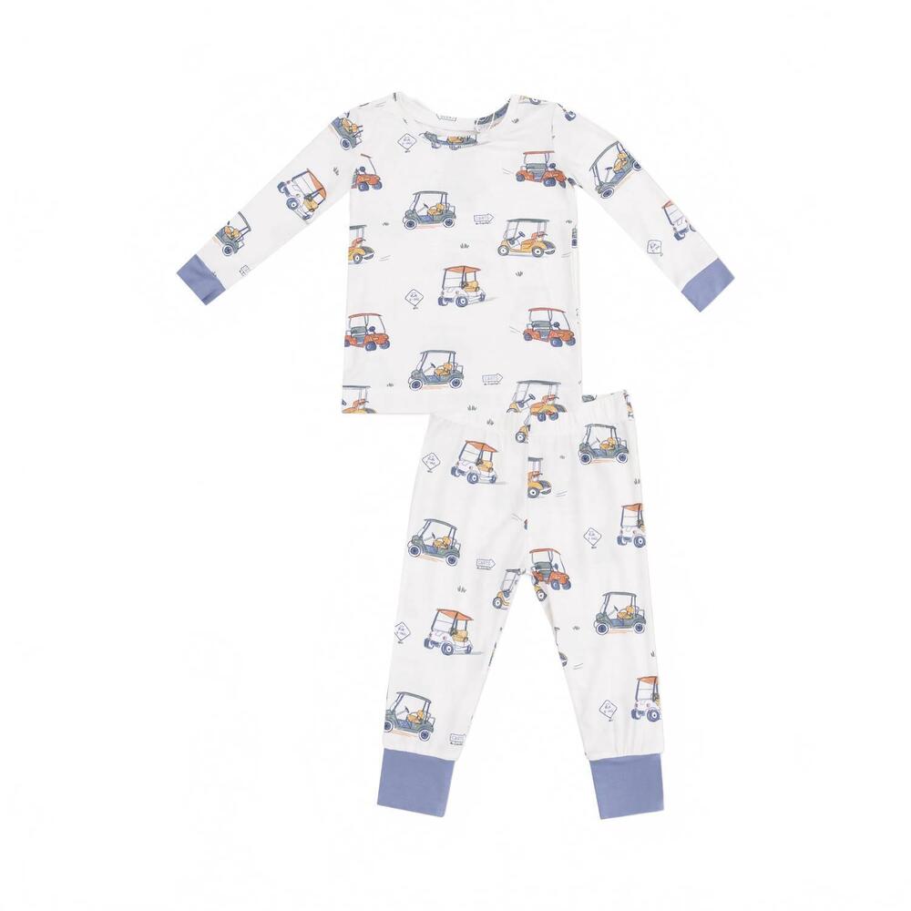 NEW ANGEL DEAR boys long sleeve loungewear set in zooming golf carts